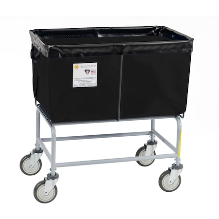 R&B Wire Products Elevated Basket Truck, Vinyl, 4 Bushel, Black 464BLK